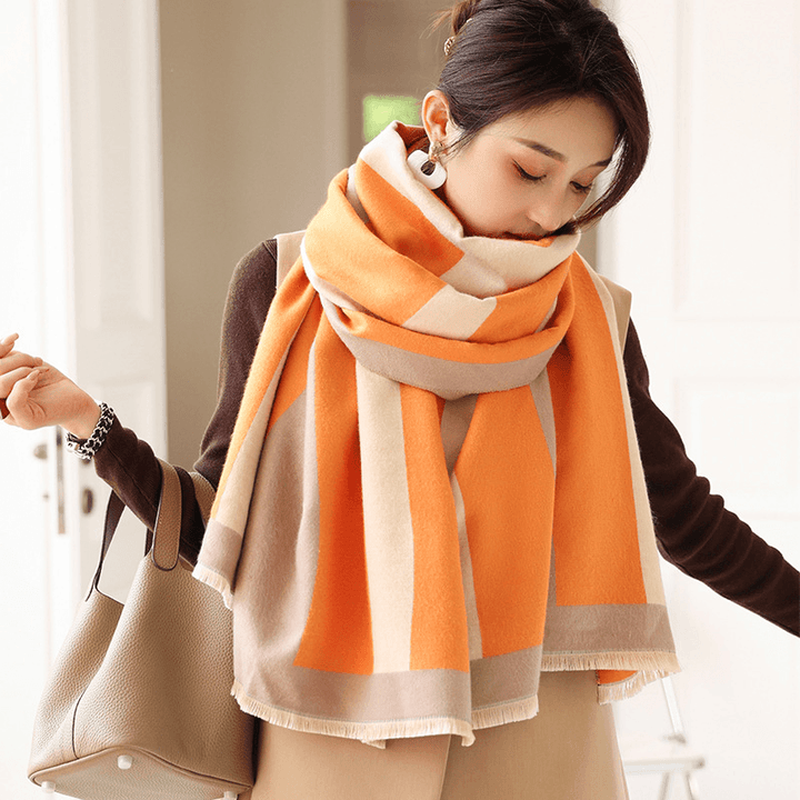 Star Thick Warmth Cashmere Korean Spring and Autumn Ladies Scarf - MRSLM