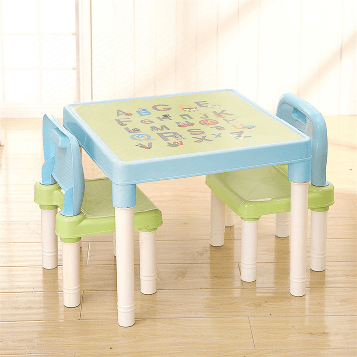 Children'S Table Chair Set Plastic Education Learning for Kids Toddlers Childs - MRSLM