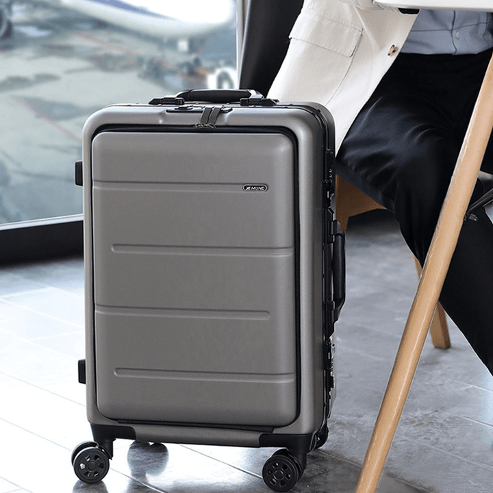 Ipree® 36L 20Inch Travel Suitcase Double TSA Locks 360° Universal Wheel Luggage Case-Titanium - MRSLM