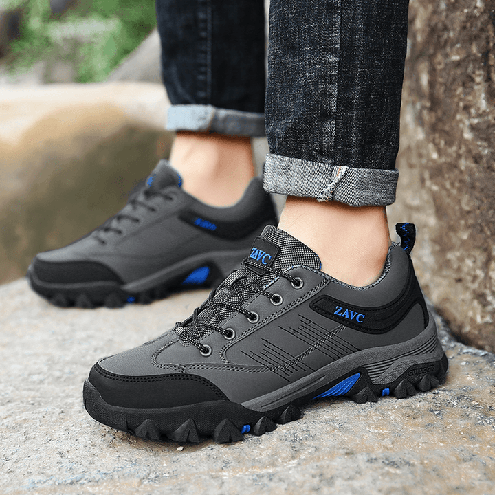 Men Breathable Splicing Soft Sole Non Slip Comfy Outdoor Sports Casual Climbing Shoes - MRSLM