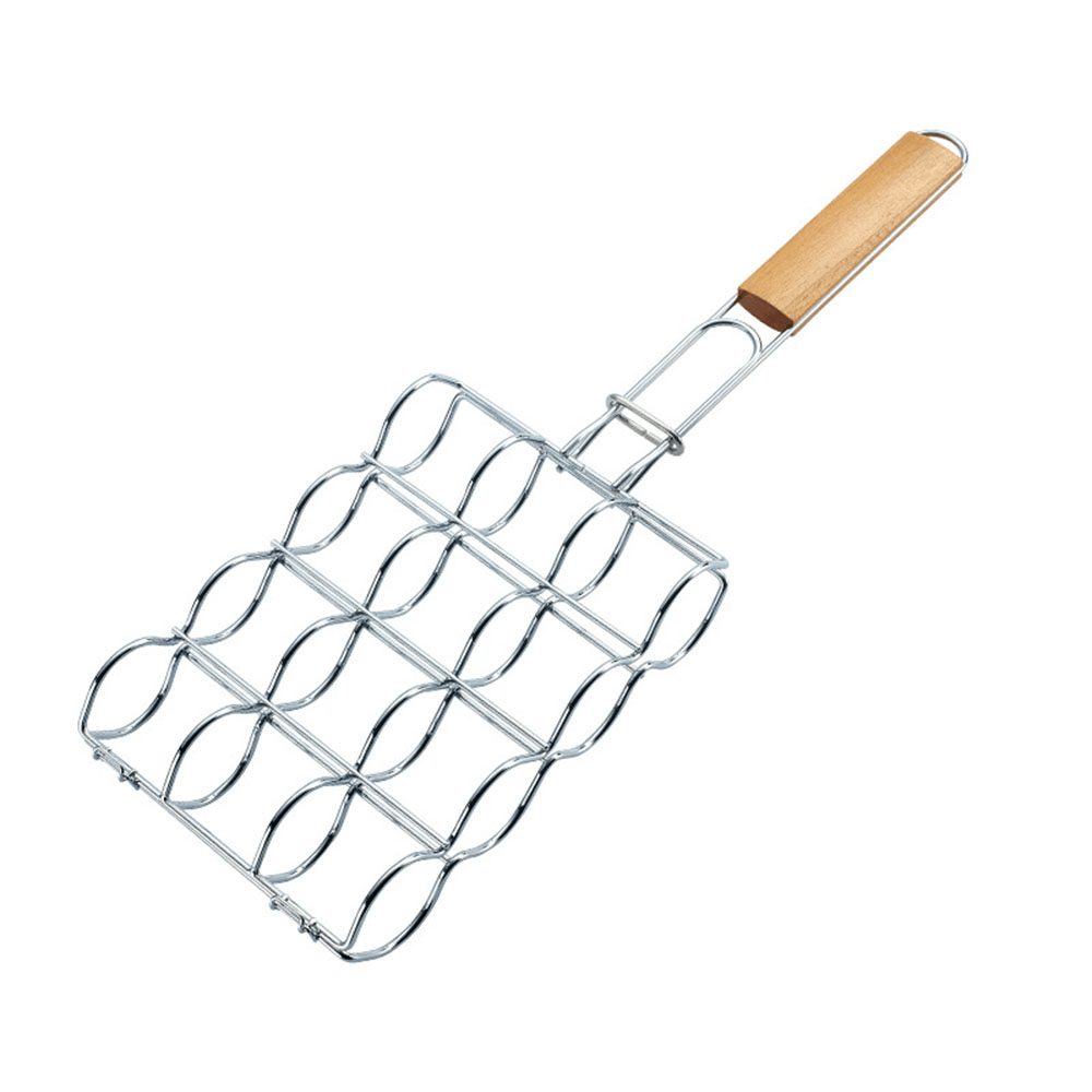 BOLEEFUN Non-Stick Corn Grilling Basket Metal Mesh Adjustable Maize Handle Grill Rack for Barbecue Tools - MRSLM