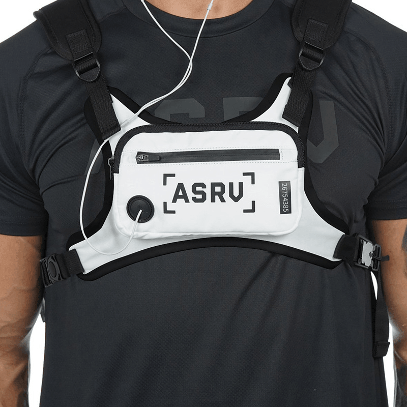 ASRV 600D Oxford Cloth Tactical Chest Bag Waterproof Reflective Running Vest Bag Phone Bag Wallet Outdoor Camping Travel - MRSLM