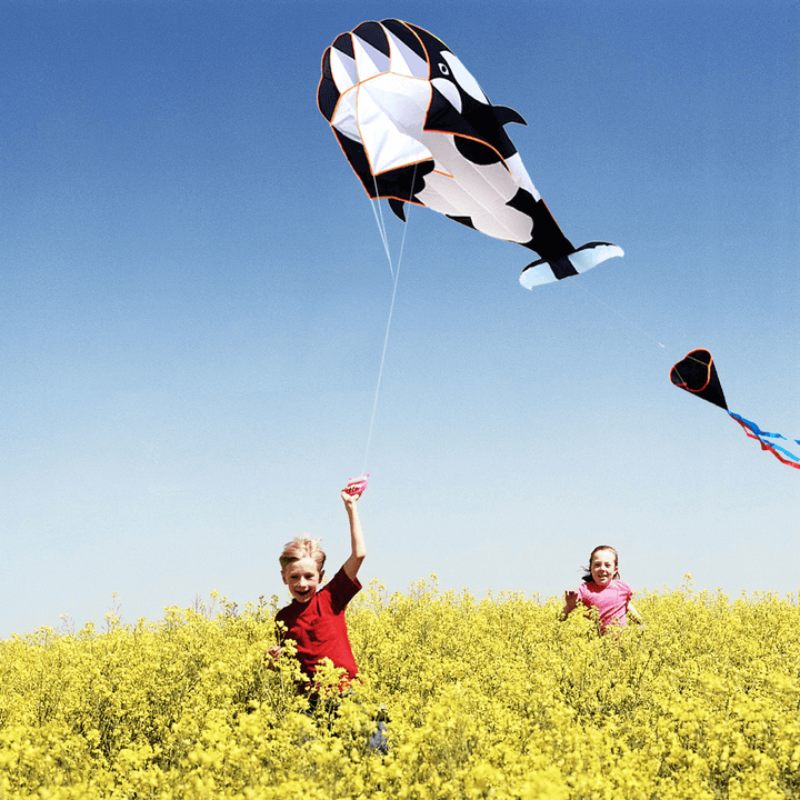 Outdoor 3D Large Kite Whale Software Beach Kite Cartoon Animal Kites Single Line Frameless Huge with Handle Gift for Kids Adult Family - MRSLM