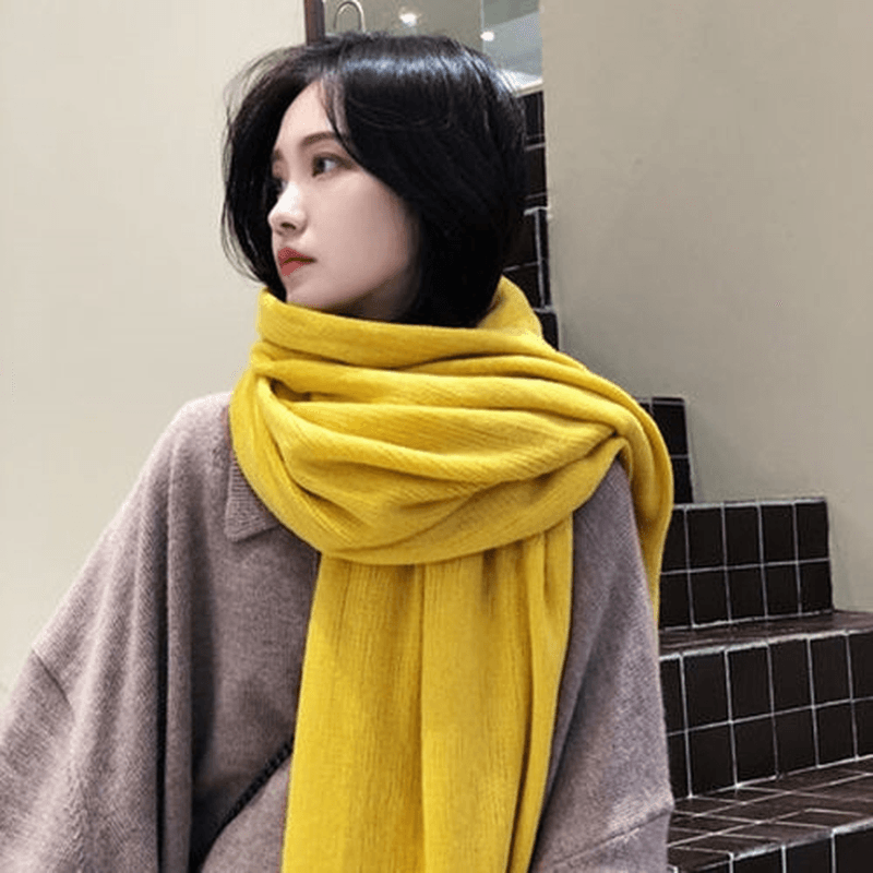 Scarf Women'S Winter Woolen Knitting Thickening to Keep Warm - MRSLM