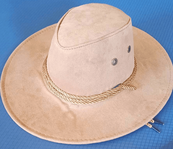 Big along the Chicken Skin Velvet Western Rope Rider Hat Cowboy Hat Stereotyped Hat - MRSLM