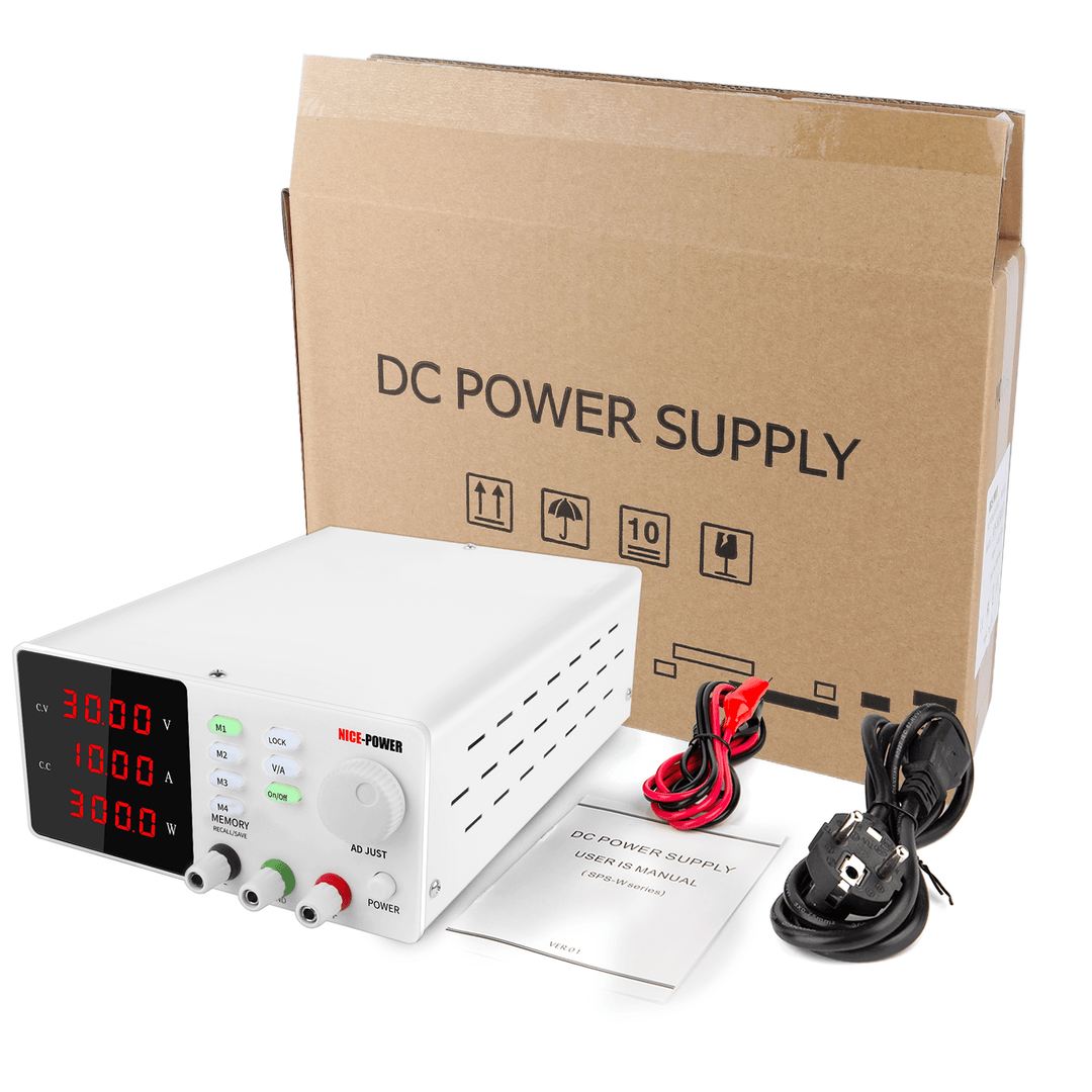 NICE-POWER 0-60V 0-5A Adjustable Programmable Lab Switching Power-Supply DC Regulated Power Supply Bench Digital Display Power Supplies 220V EU Plug - MRSLM