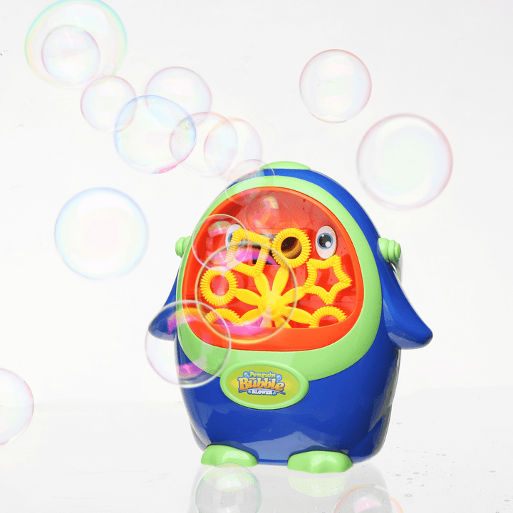 Automatic Electric Penguin Bubble Machine Handheld Bubble Making Machine Outdoor Games Children'S Toys Gifts - MRSLM