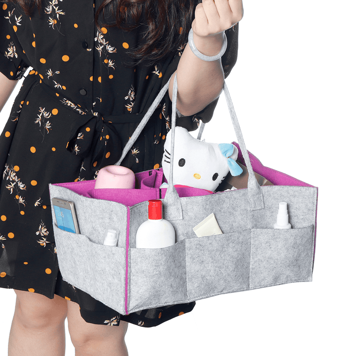 Large Baby Diaper Organizer Caddy Changing Nappy Kids Storage Carrier Hand Bag - MRSLM