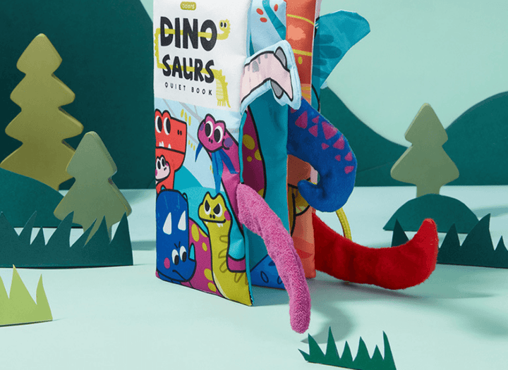 Bainshi Dinosaur Tail Cloth Book Early Education Baby Pop-Up Book Can Bite Toys - MRSLM