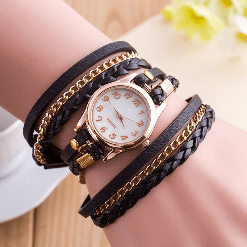 Fashion Casual Shell Surface Diamond Bracelet Watch Women Quartz Watch - MRSLM