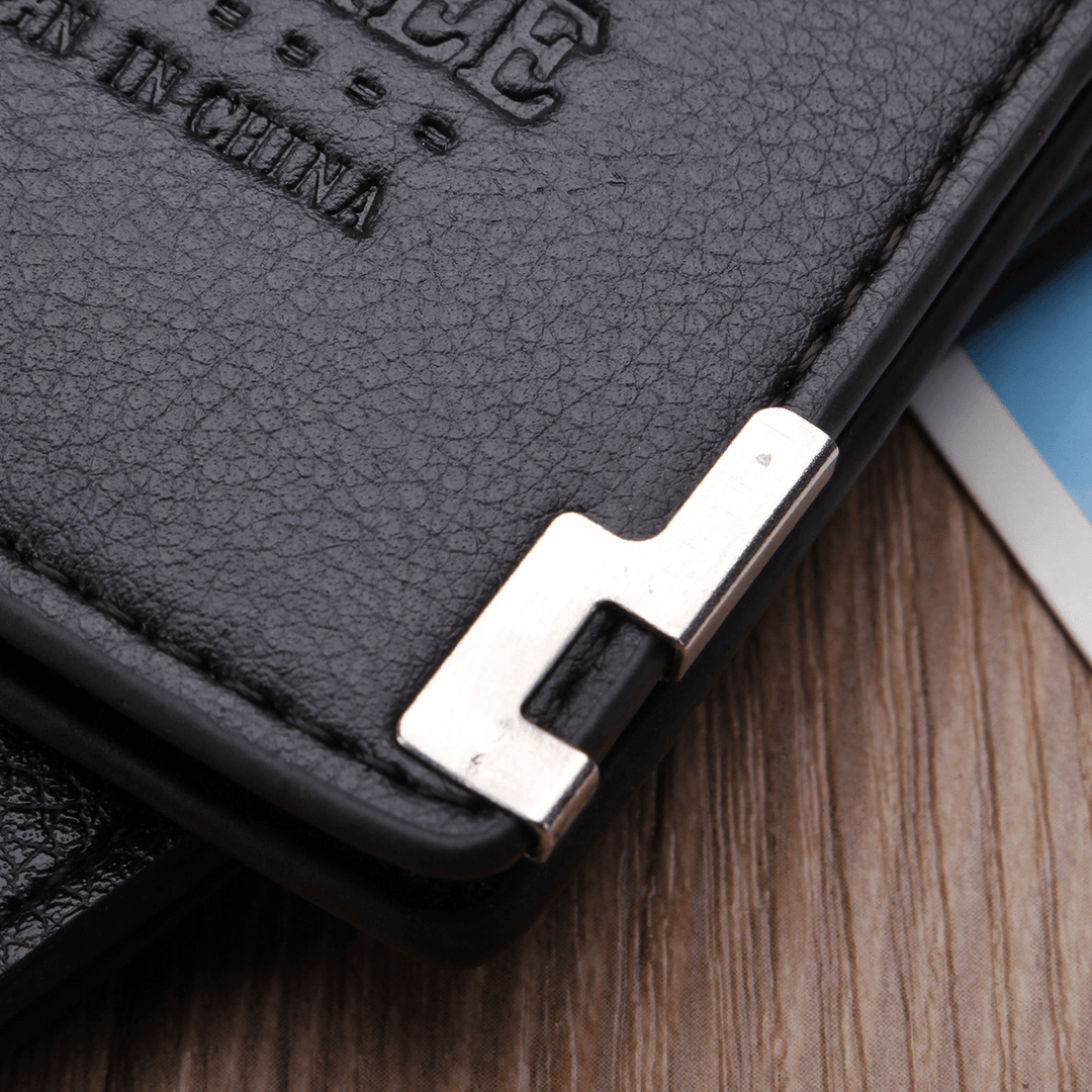 Men'S Slim Leather Long Wallet Bifold Clutch Credit Card Holder Coin Purse Bag - MRSLM