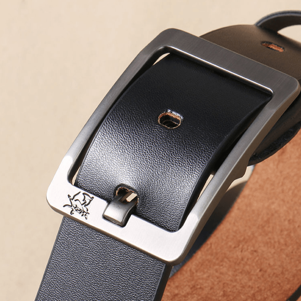 Men PU Leather Retro Pin Buckle Belt Business Casual Wild Adjustable Belt - MRSLM