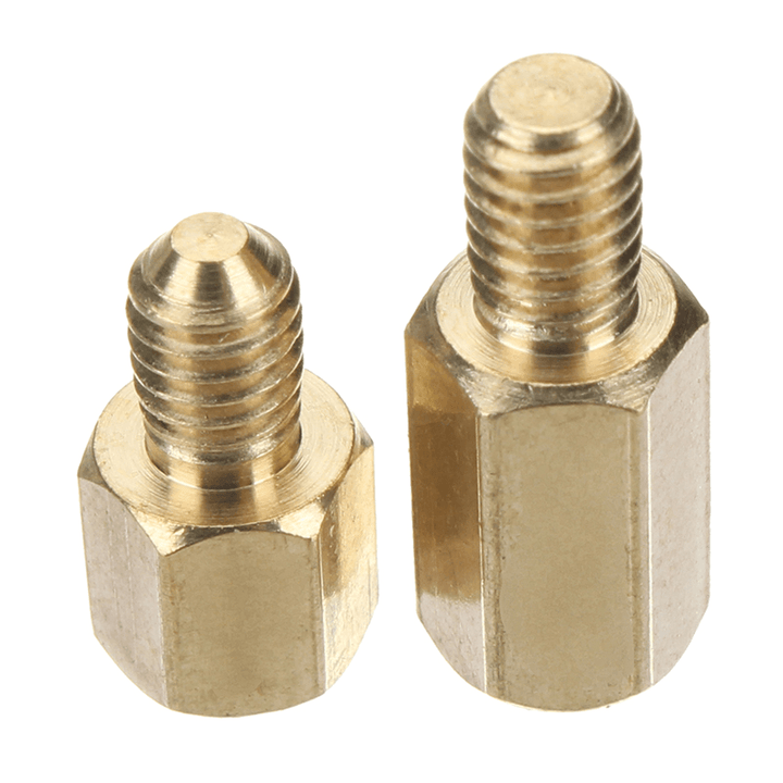 Suleve™ M4BH1 100Pcs M4 Male-Female Brass Hex Standoffs Support Spacer Pillar Screw for PCB Board - MRSLM