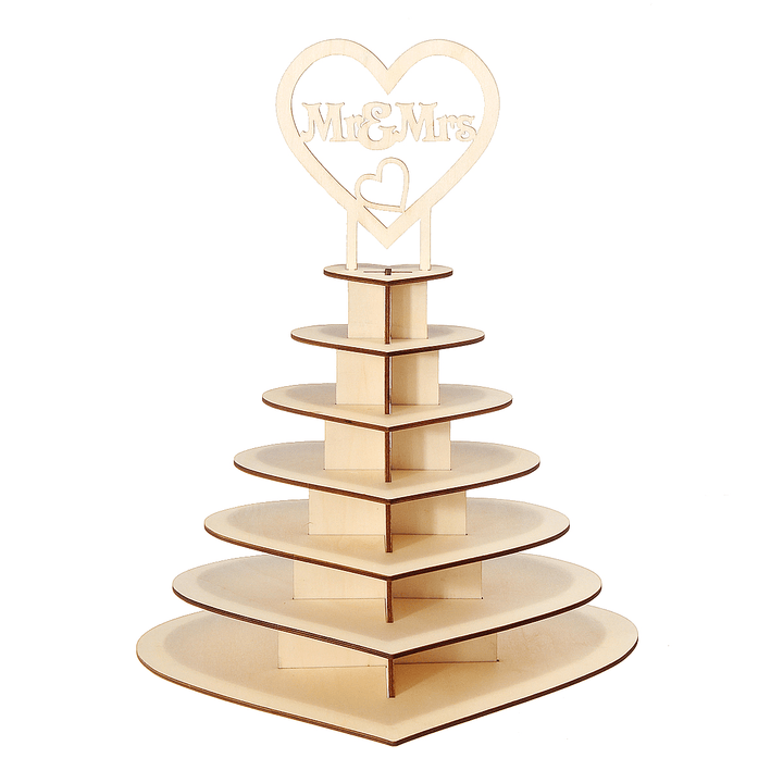 Personalised Chocolate Snack Display Mr&Mrs Heart Wedding Dessert Stand Shelf Rack Party Centrepiece - MRSLM