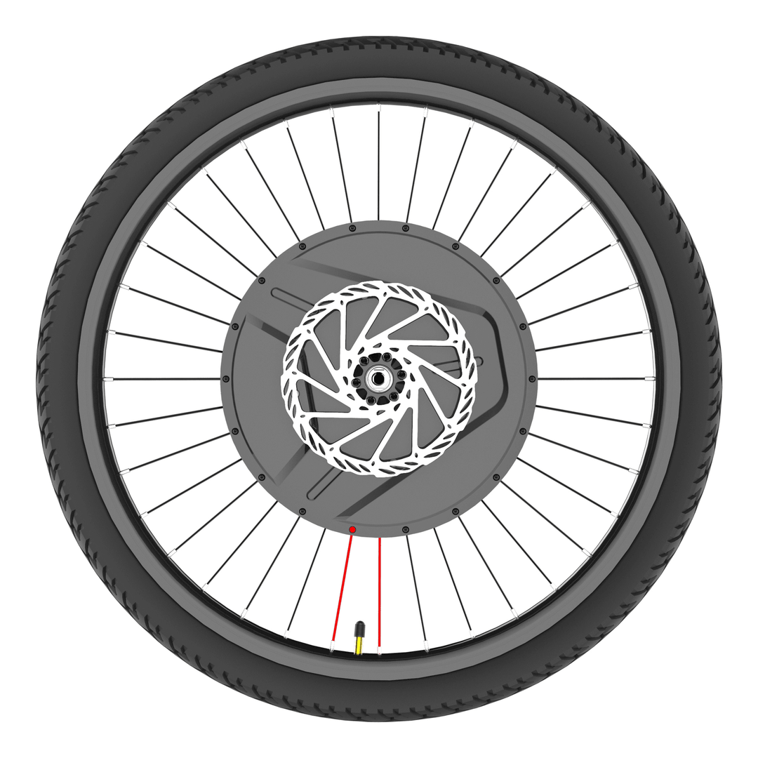 Imortor 3.0 Full Wireless 26In/700C 350W 36V Brushless Motor Intelligence Bicycle Front Wheel - MRSLM