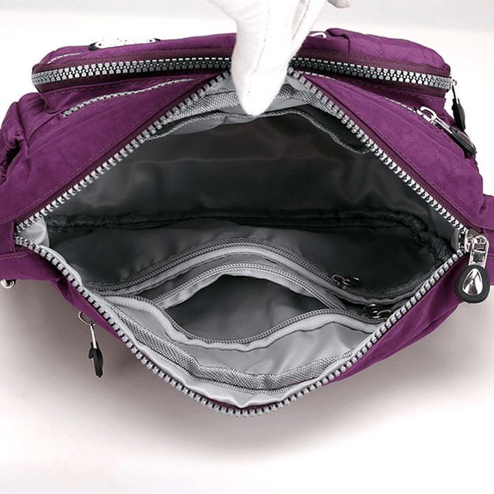 Women Nylon Crossbody Bag Waterproof Casual Shoulder Bag - MRSLM