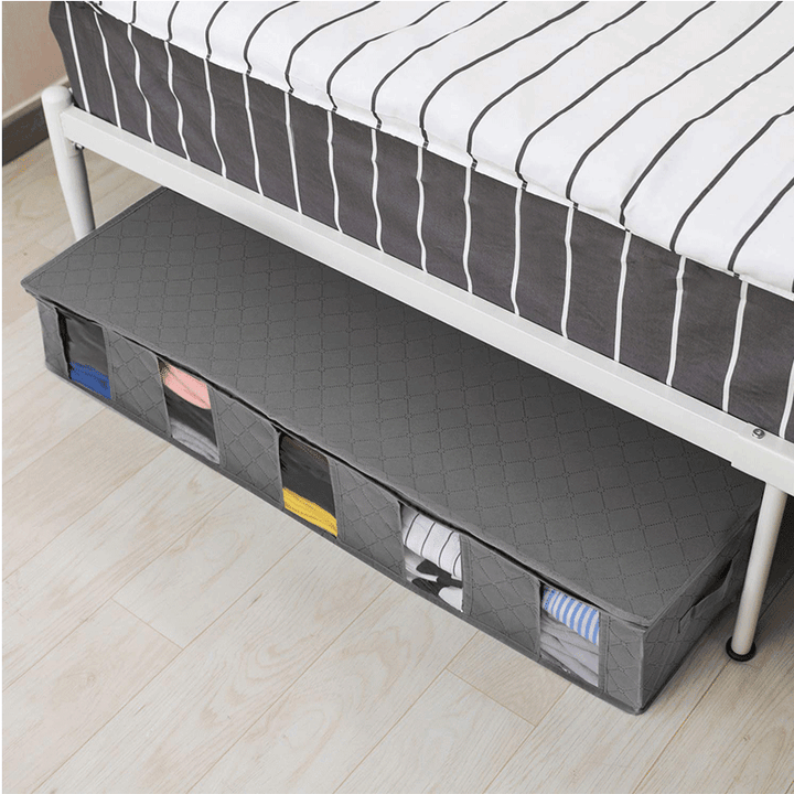 Five-Fold Folding Non-Woven Bed Storage Box Dustproof and Moisture-Proof Clothing Quilt Storage Bag - MRSLM