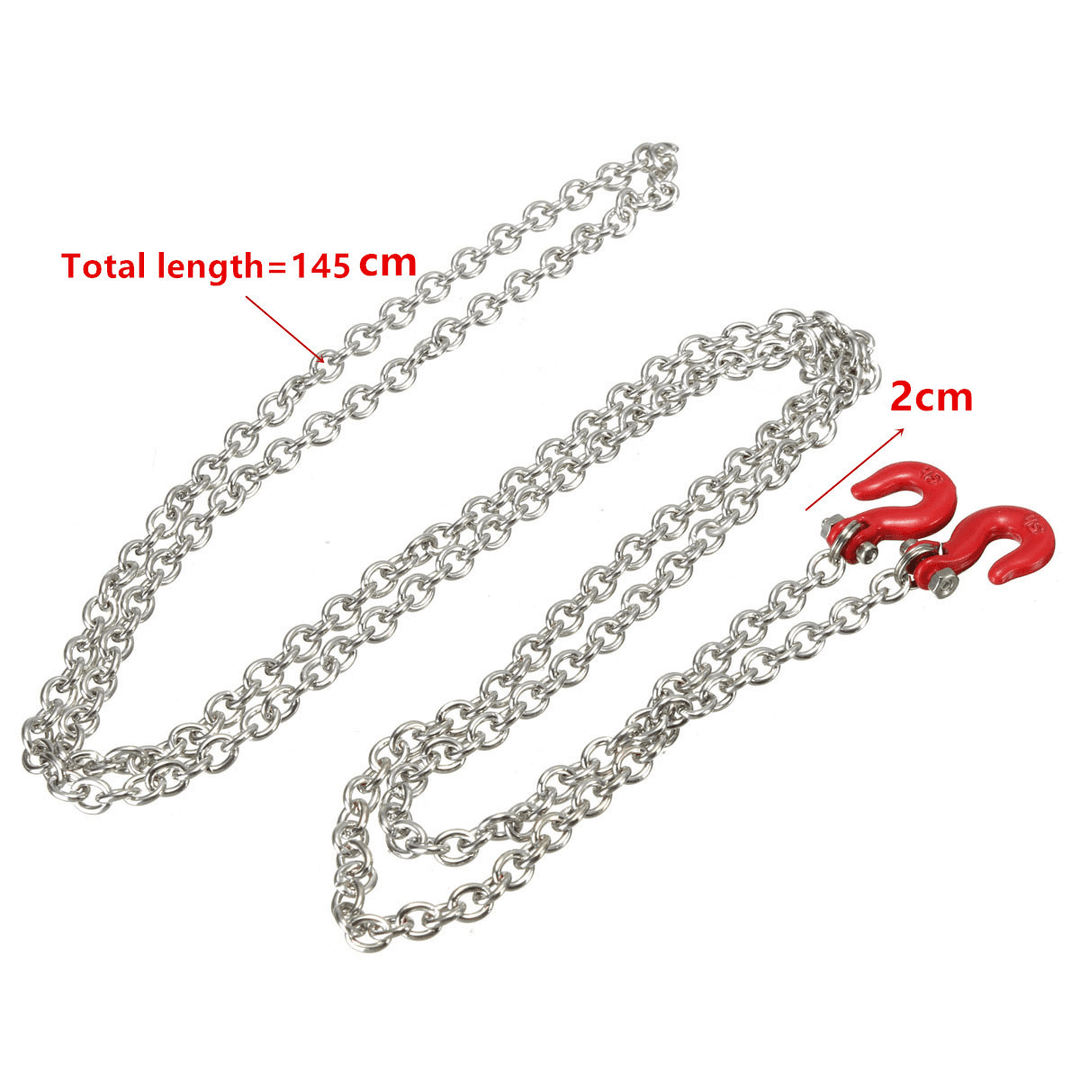 Scale Trailer Rope Chain with Coupler Climbing Hook Crawler Truck 145Cm - MRSLM