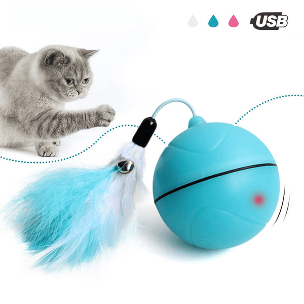 Yooap Creative Cat Toys Interactive Automatic Rolling Ball for Dogs Smart LED Flash Cat Toys Electronic Dog Toys - MRSLM