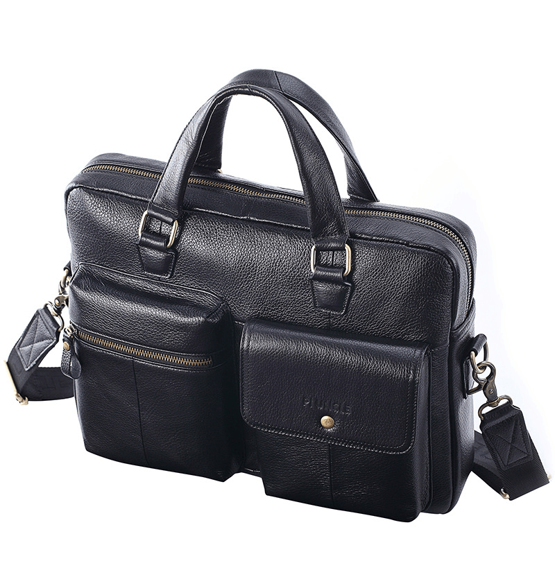 Men Genuine Leather Handbag Crossbody Bag Messenger Bag - MRSLM