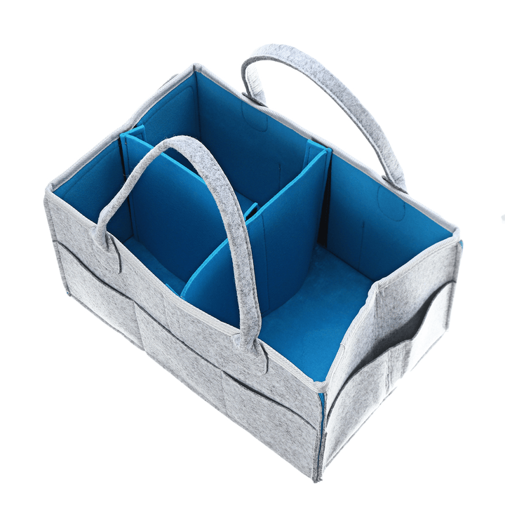 Felt Baby Diaper Bag Folding Storage Bag Caddy Changing Nappy Handbag Diaper Organizer - MRSLM