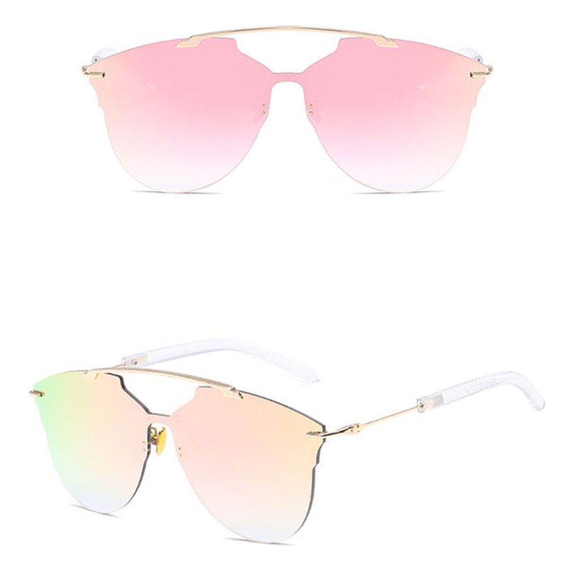 Men Women Thin Metal Frame Sunglasses Casual Outdoor Anti-Uv HD Eyeglaases - MRSLM