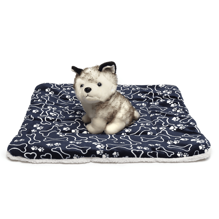 Soft Fleece Dog Bed Pet Mat Cushion Washable Double Sided Puppy Pillow Mat Sleeping Cover Towel Cushion for Dogs Cats Kennels - MRSLM