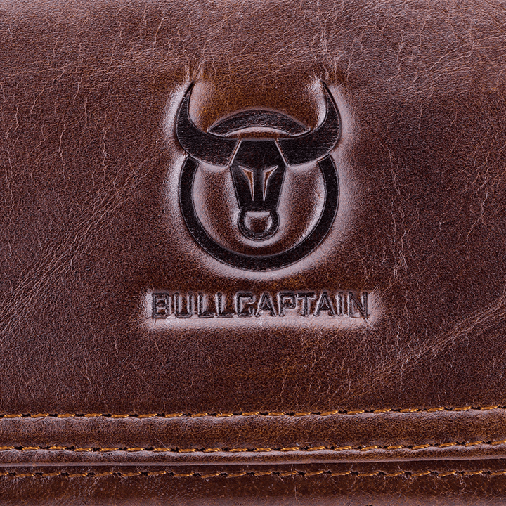Bullcaptain Vintage Genuine Leather Waist Bag Phone Bag - MRSLM