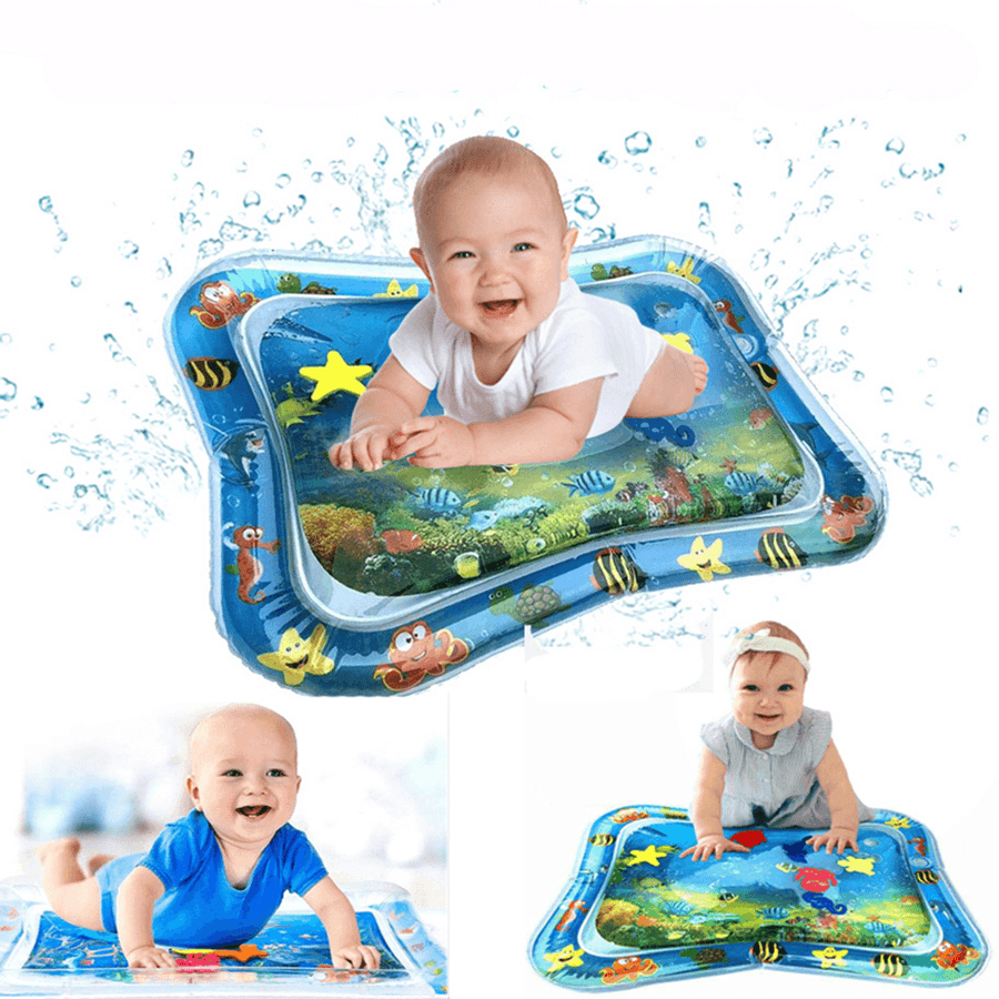 Inflatable Water Baby Play Mat Infants Toddlers Fun Tummy Time Play Activity Center - MRSLM