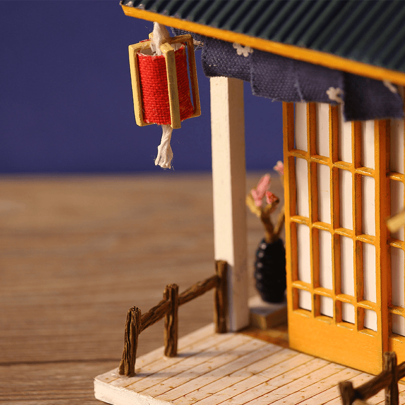 Iiecreate J-002 Japanese Plain Room Handmade DIY Cabin Doll House with Dust Cover Music Motor - MRSLM