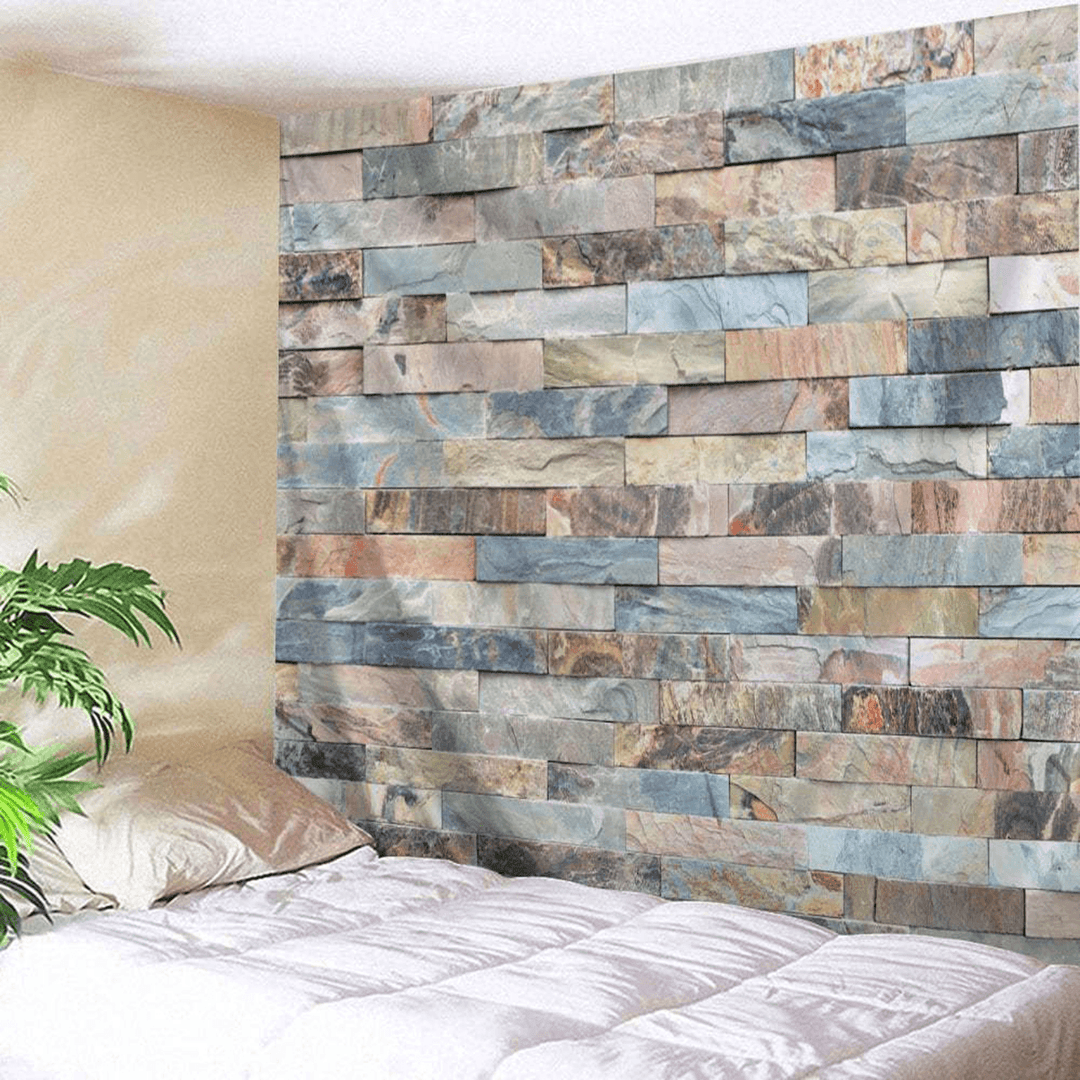 Art 3D Stone Brick Pattern Creative 3D Wall Sticker Wall Hanging Bedroom Bedspread Home Decorations - MRSLM