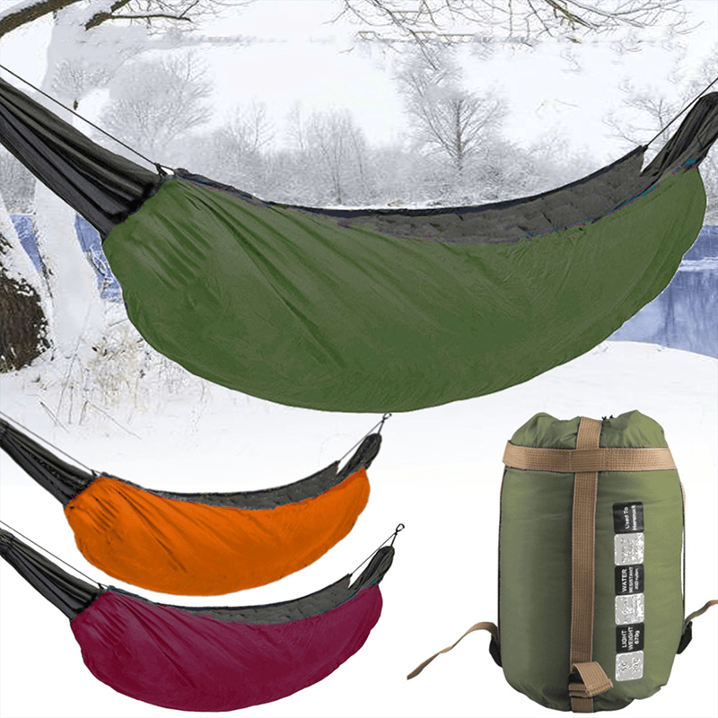 Camping Hammock Underquilt Outdoor Winter down Warm Sleeping Bag Portable Folding Hammock Cover - MRSLM