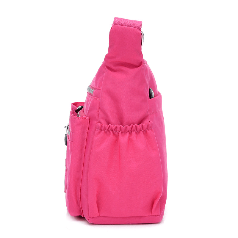 Women Leisure Nylon Solid Crossbody Bag Waterproof Bag - MRSLM