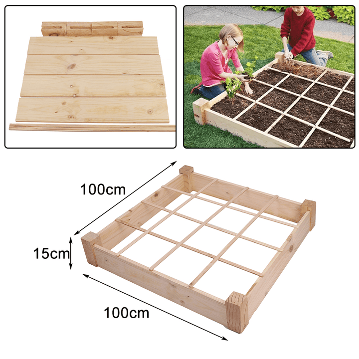 Belham Living 4 X 8 Ft. Raised Garden Bed with Grow Grid Planting Grow Box - MRSLM