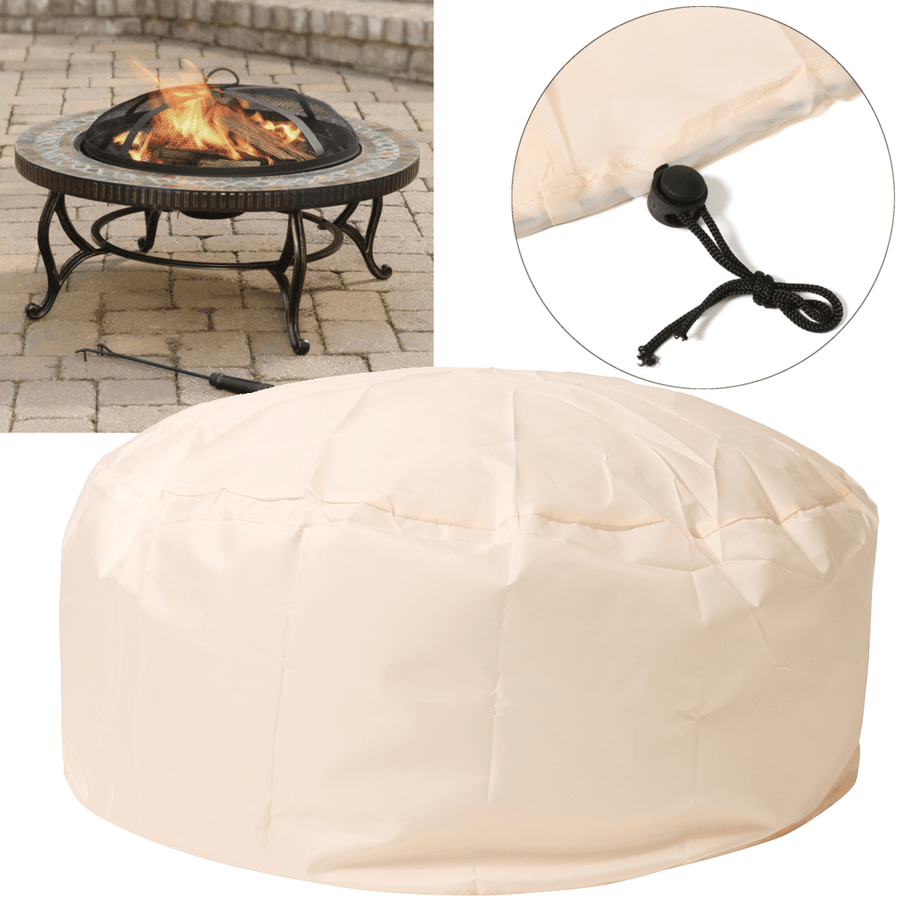 37'' Fire Pit Cover All Weather Protect Waterproof Resistant Outdoor Rain Cover - MRSLM
