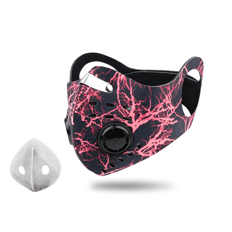 Outdoor Cycling Breathable Dustproof Face Mask with Breathing Valves anti Fog PM2.5 Sport Mask - MRSLM