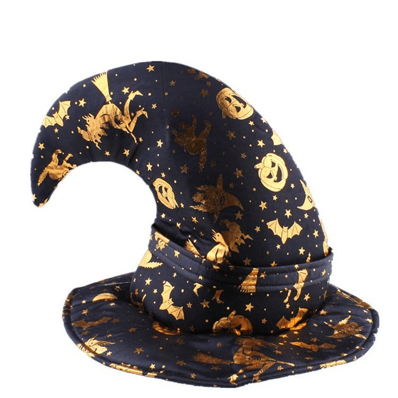Halloween Costume Witch Hats Masquerade Ribbon Wizard Hat Adult Kids Cosplay for Party Birthday Carnival Top Hats Cap - MRSLM