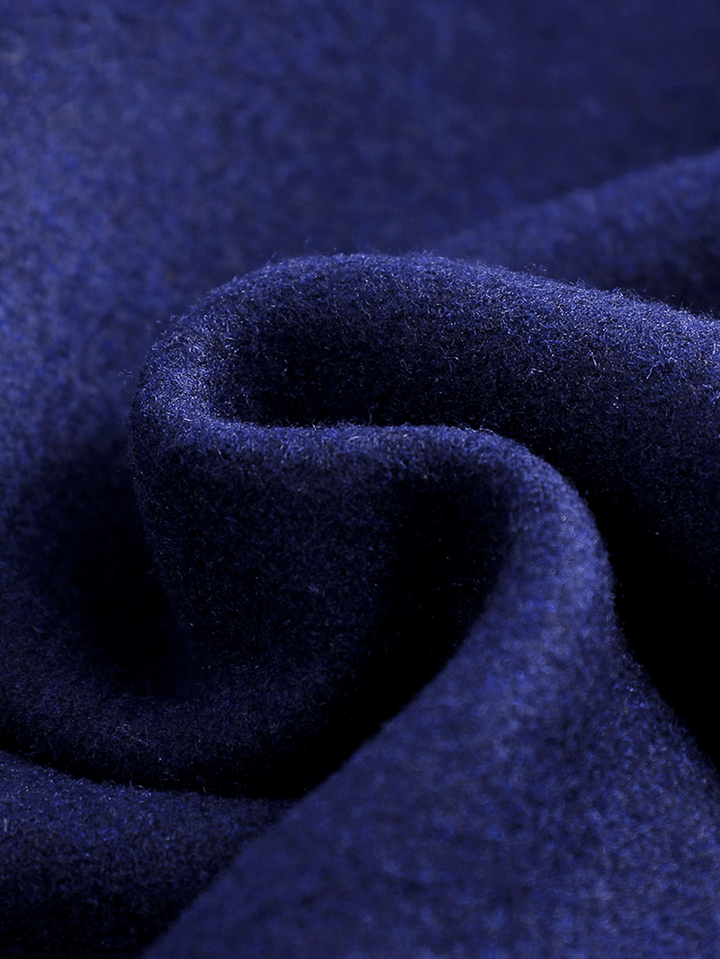 Mens Wool Blends Business Casual Trench Coats Fleece Lined Warm Wool - MRSLM