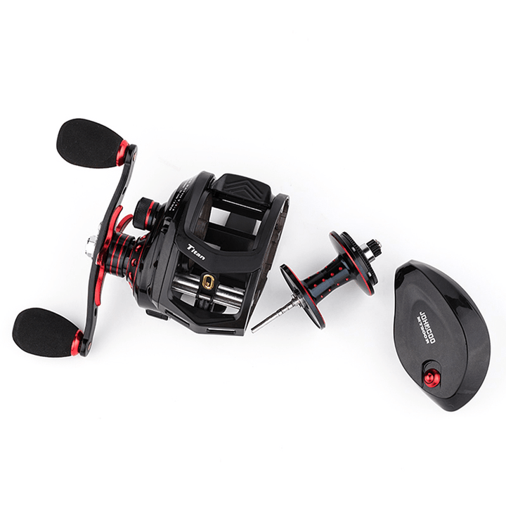 JOHNCOO 7.1:1 Metal Fishing Reel Long-Distance Casting Reel Super Smooth Portable Left and Right Wheel Outdoor Fishing Reel - MRSLM