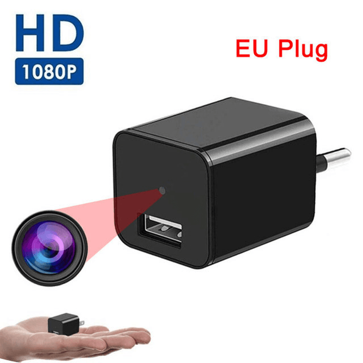 1080P Camera Charger Wireless Mini USB Charger Camera Moving Detection 1A Fast Charge Security Camera Portable Camera Power Adapter Video Recorder - MRSLM