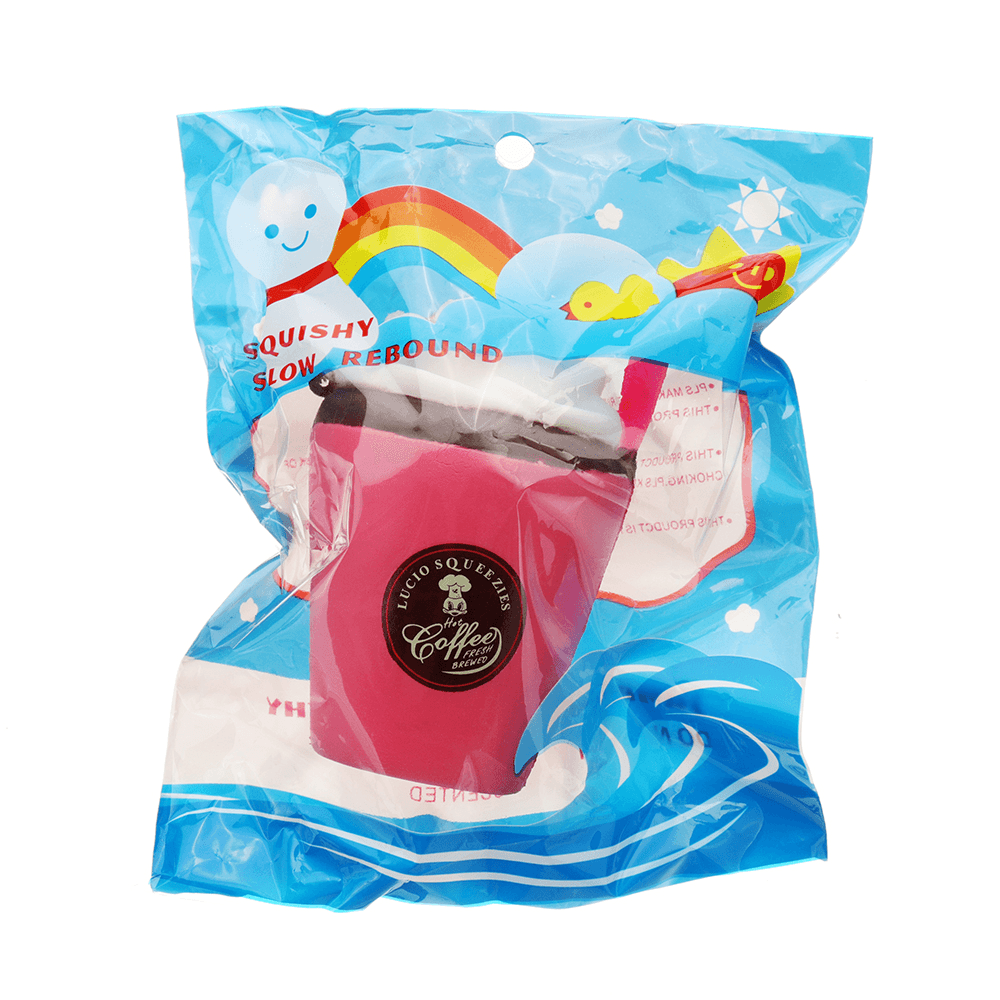 Strawberry Ice Cream Cup Squishy 12Cm Slow Rising with Packaging Collection Gift Soft Toy - MRSLM