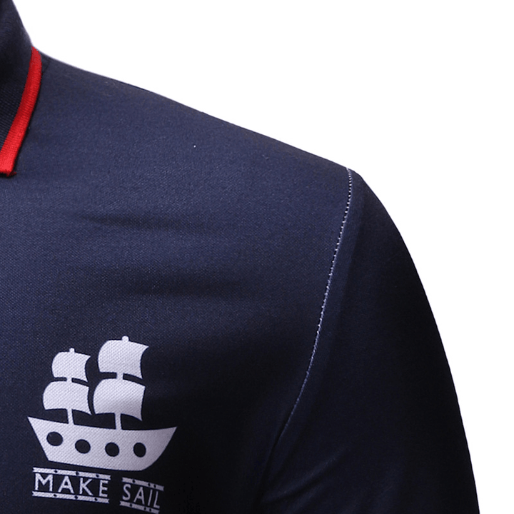 Men Muscle Fit Color Block Golf Shirt - MRSLM