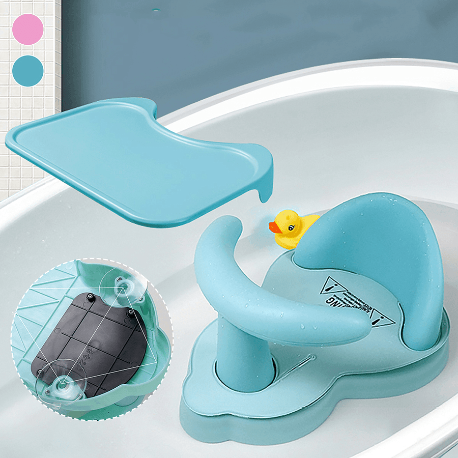 Tub Seat Baby Bathtub Pad Mat Chair Safety Security anti Slip Baby Care Children Bathing Seat Washing Toy - MRSLM