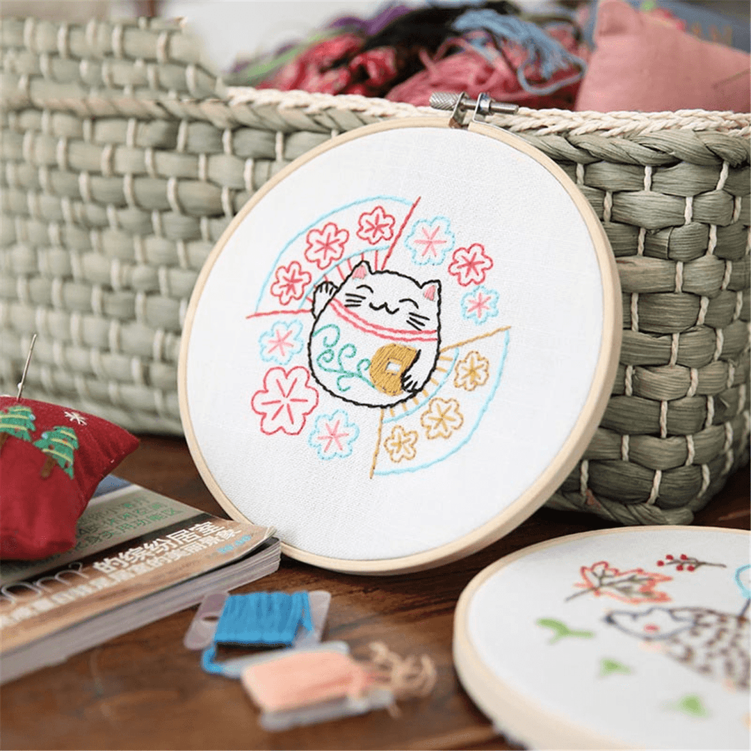Hand Embroidery DIY Cloth Arts Handmade Cross Stitch Hanging Chinese Style Painting for Home Decoration - MRSLM