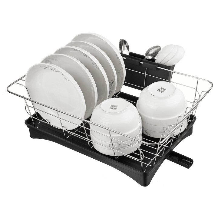Stainless Steel Cookware Drying Rack Kitchen Dish Drying Rack Tableware Drainer Plate Cup Drain Storage Holder Plates Cup Tool - MRSLM