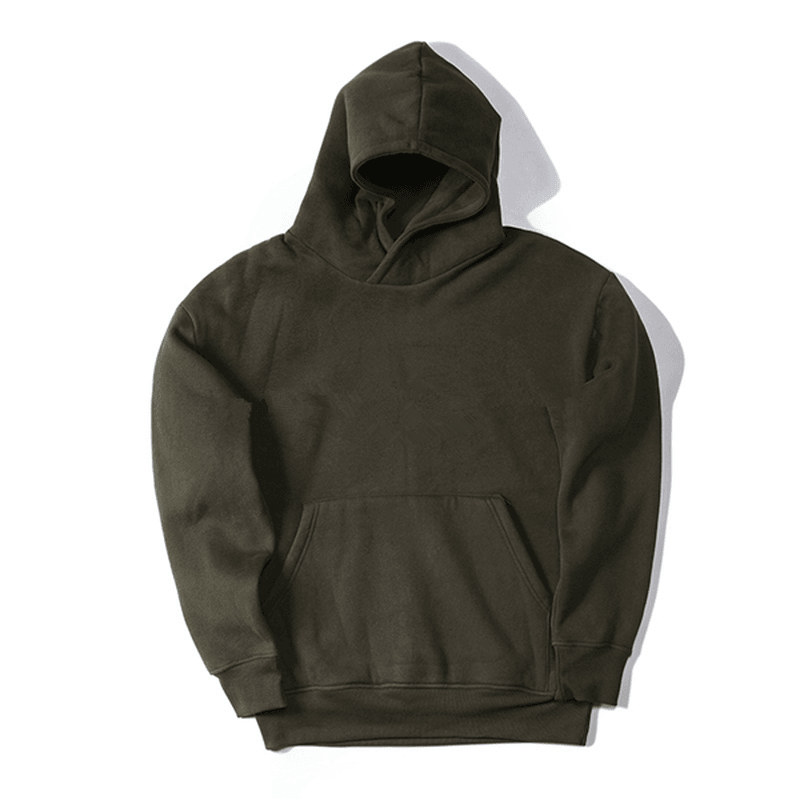 Hooded Solid Color Loose Fleece Hip-Hop Hooded Sweater - MRSLM