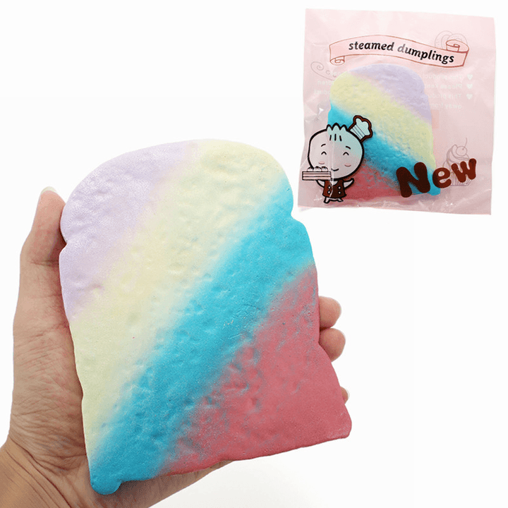 Squishyshop Toast Bread Slice Squishy 14Cm Soft Slow Rising with Packaging Collection Gift Decor Toy - MRSLM