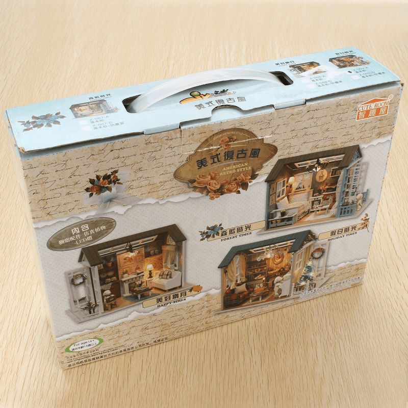 Cuteroom Z-009-A Dollhouse DIY Doll House Miniature Kit Collection Gift with Light - MRSLM