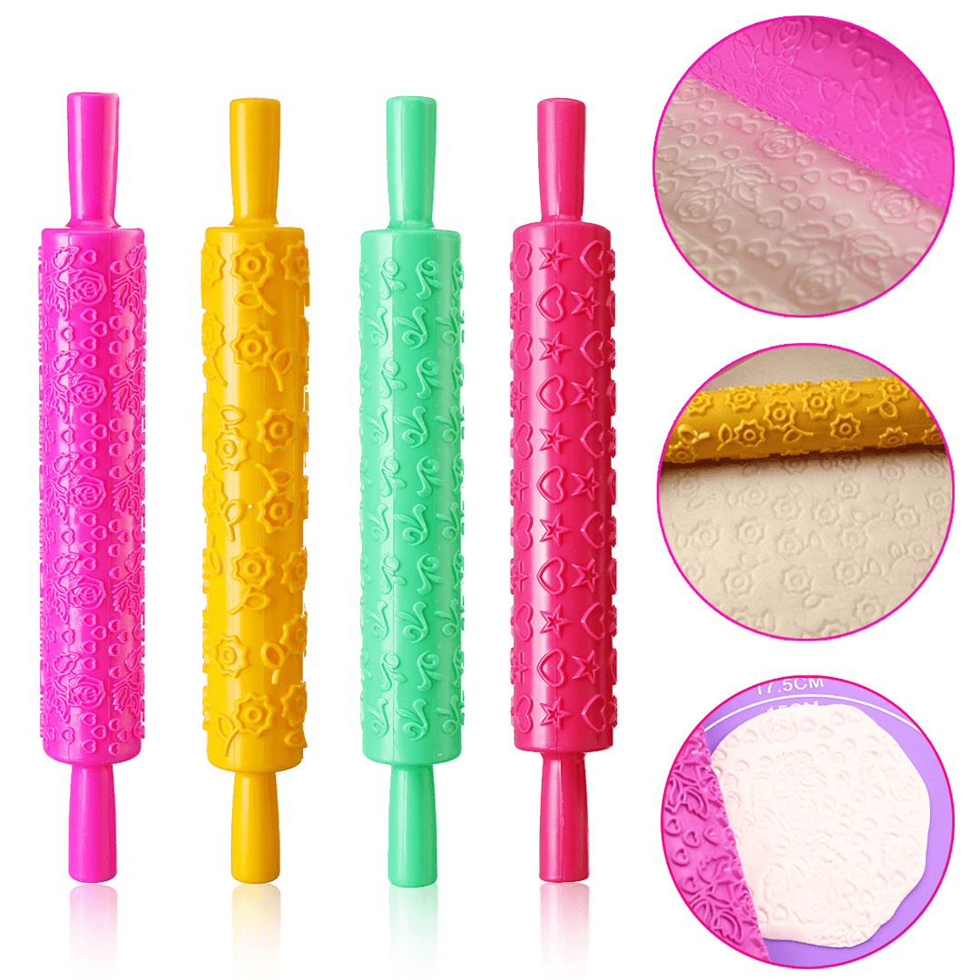 Baking Rolling Pin Christmas Creative Baking Biscuits Cookie Rolling Rod Pin Printing Mold - MRSLM