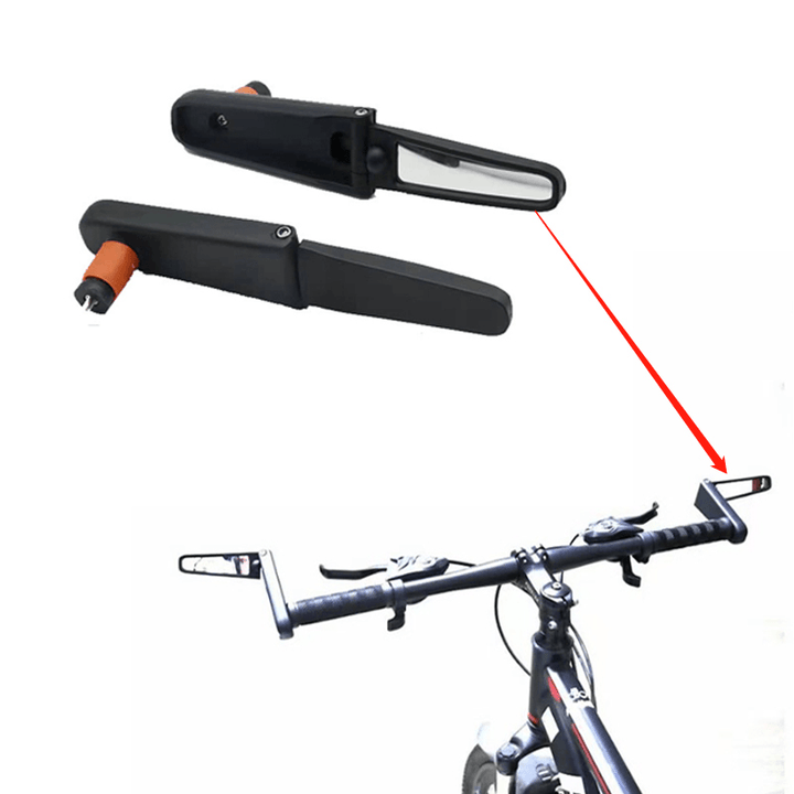 BIKIGHT Bicycle Mirrors Foldable Reflective Reversing Mirror Outdoor Cycling Warning Mirrors - MRSLM